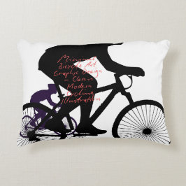 Almofada Decorativa Minimal Bicycle Art –