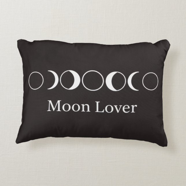 Almofada Decorativa Minimalist Moon Phases Lunar Lover Aesthetic Throw (Verso)
