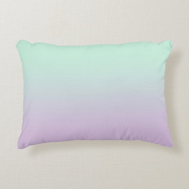 Almofada Decorativa Mint Aestésico De Pastel E Ombre De Gradiente Lila (Frente)