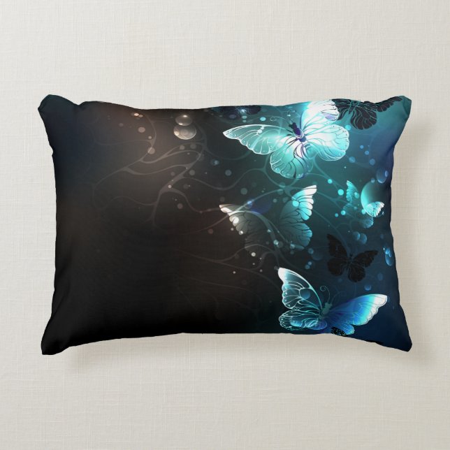 Almofada Decorativa Mint Night Butterflies (Frente)