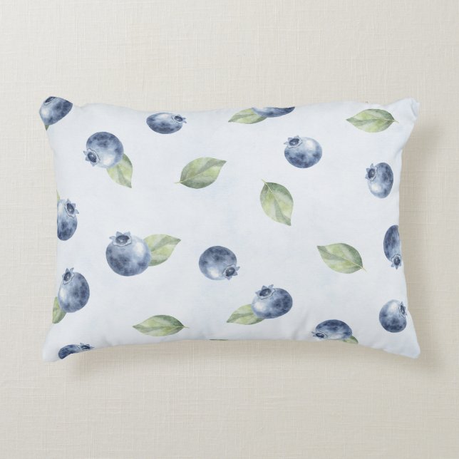 Almofada Decorativa Mirtilos Azuis Fruta   (Frente)