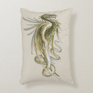 Almofada Decorativa Mitologia Vintage, Dragão Alado com Cauda de Cobra