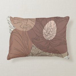 Almofada Decorativa Mocha Hibiscus Botanical Harmony