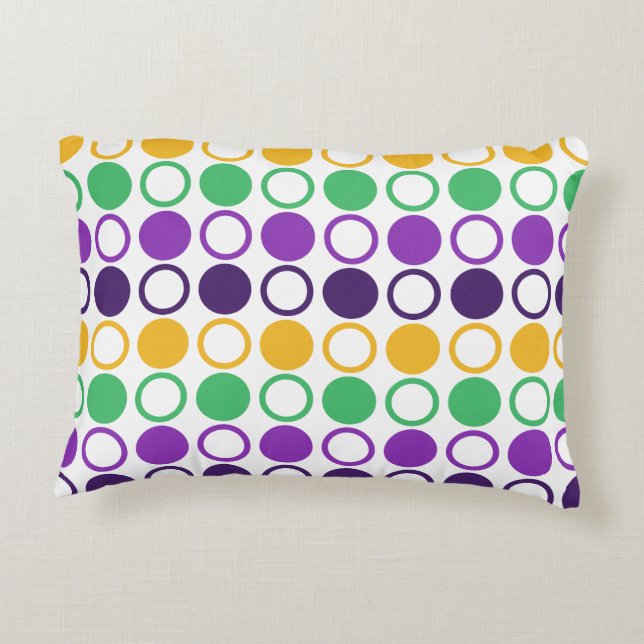 Almofada Decorativa Mod Mardi Gras Pontos (Verso)