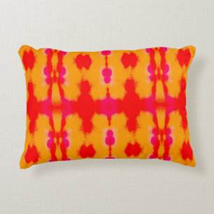 Almofada Decorativa Moda Red Boho. Carpete Persa. Camada de Aquarela