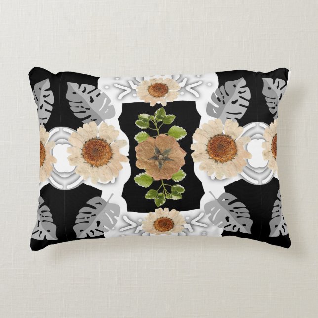Almofada Decorativa Modern abstract floral art (Frente)