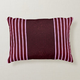 Almofada Decorativa Modern Burgundy Reptile Skin & Stripe 
