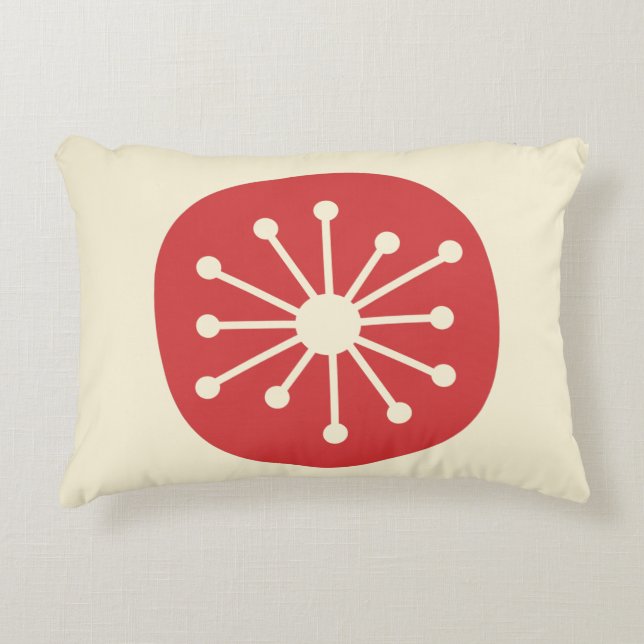 Almofada Decorativa Moderna Idade Atômica do Meio-Século Curto Retromi (Frente)