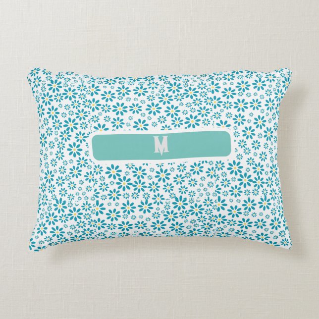 Almofada Decorativa Moderna Margarida Contemporânea Flor Inicial (Frente)