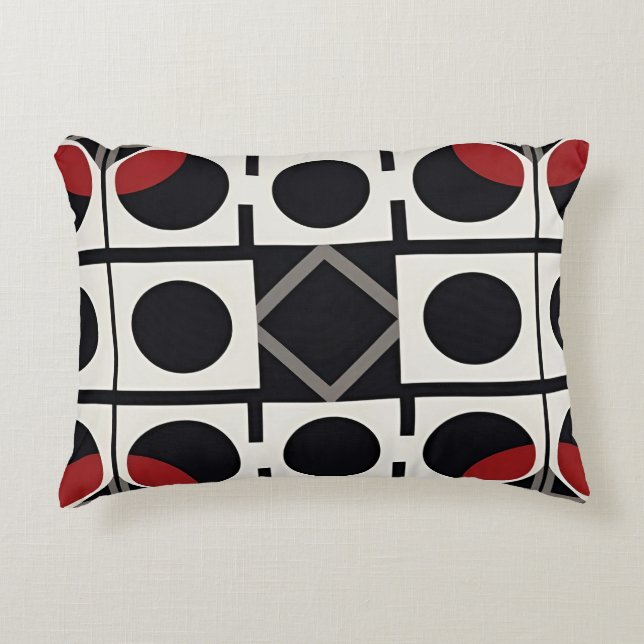 Almofada Decorativa Moderno Abstrato Geométrico Com Círculos (Frente)
