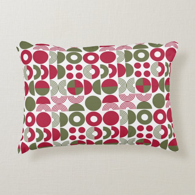 Almofada Decorativa Moderno de Natal Geométrico (Frente)