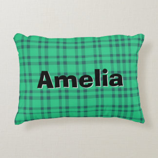 Almofada Decorativa Modren elegant  Green check 