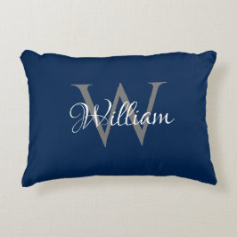 Almofada Decorativa Monograma de Script Inicial Personalizado