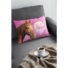 Almofada Decorativa Monograma Rosa Equestre Equestre bonito