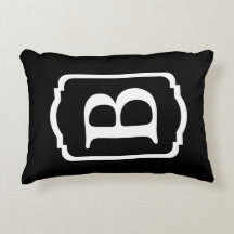 Monograma Simples em Preto e Branco com Moldura