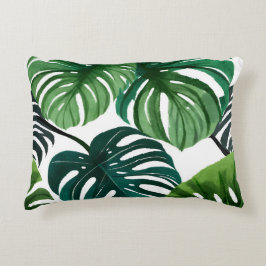 Almofada Decorativa Monstera Leaves Modern Watercolor Botanical
