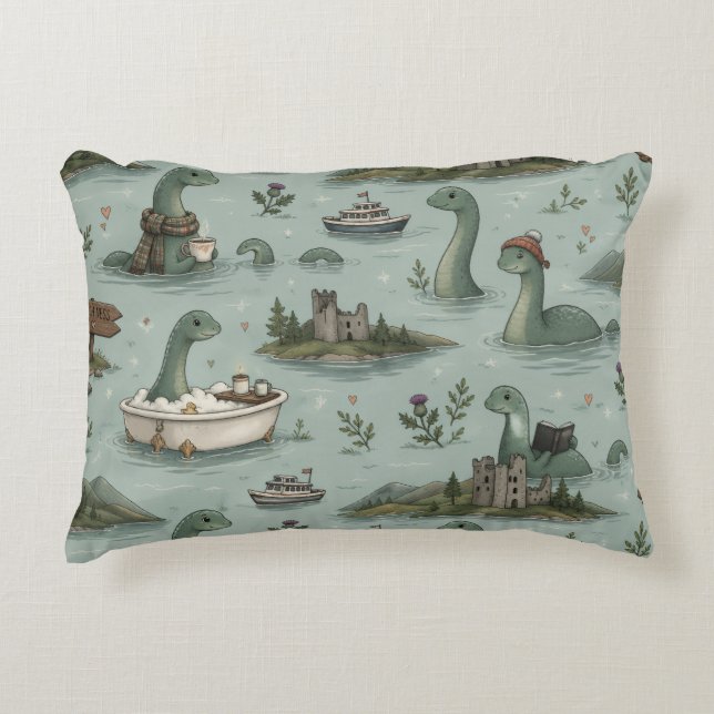 Almofada Decorativa Monstro do Lago Ness (Frente)