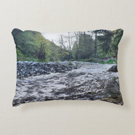Almofada Decorativa Montanha Cênica de Outono Rio - Natureza Selvagem