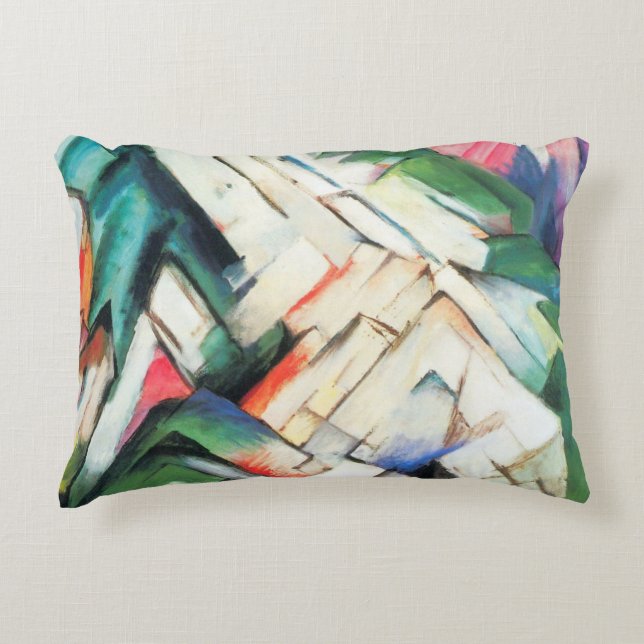 Almofada Decorativa Montanhas (Paisagem) por Franz Marc, Arte Antiga (Frente)