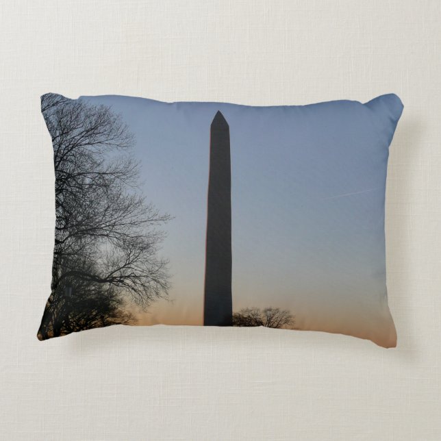 Almofada Decorativa Monumento a Washington no Sunset (Verso)