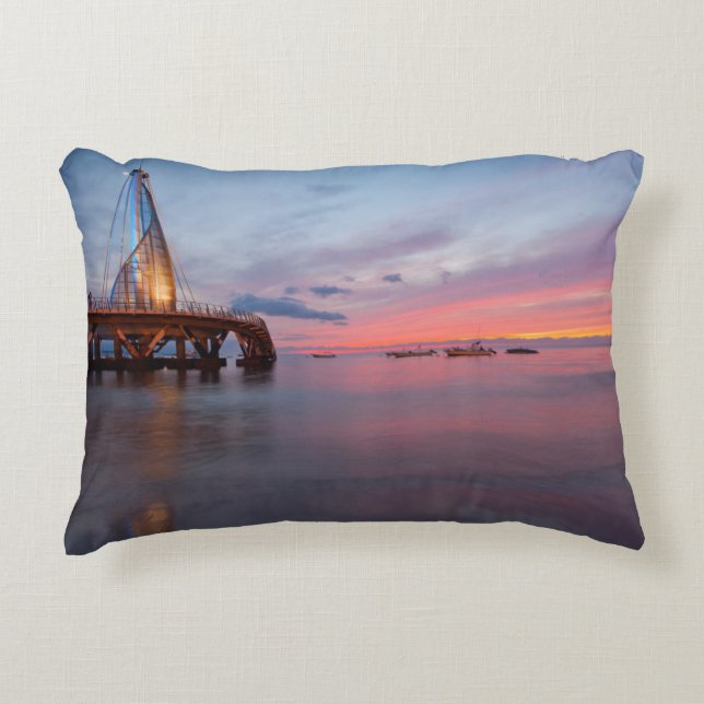 Almofada Decorativa Moonrise e por do sol (Frente)