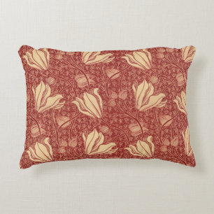 Almofada Decorativa Morris Inspirou Lily Flower Botânica Têxtil