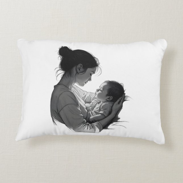 Almofada Decorativa Mother & Baby artwork (Verso)