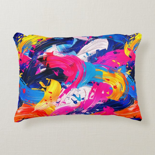 Almofada Decorativa motif coups de pinceaux (Frente)