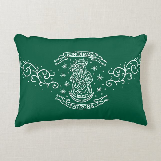 Almofada Decorativa motif virgem medieval mary jesus (Frente)