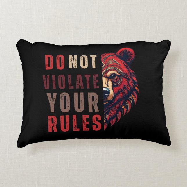 Almofada Decorativa Motivação | Próximo modo de pensar | Urso (Frente)