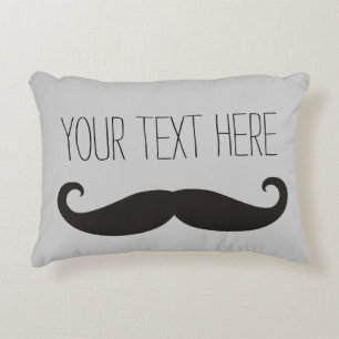 Almofada Decorativa Moustache engraçado/Schnurrbart + seu texto