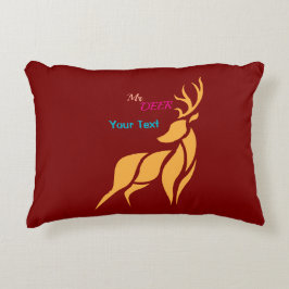 Almofada Decorativa Mr. Deer Graphic – Rustic Woodland Style