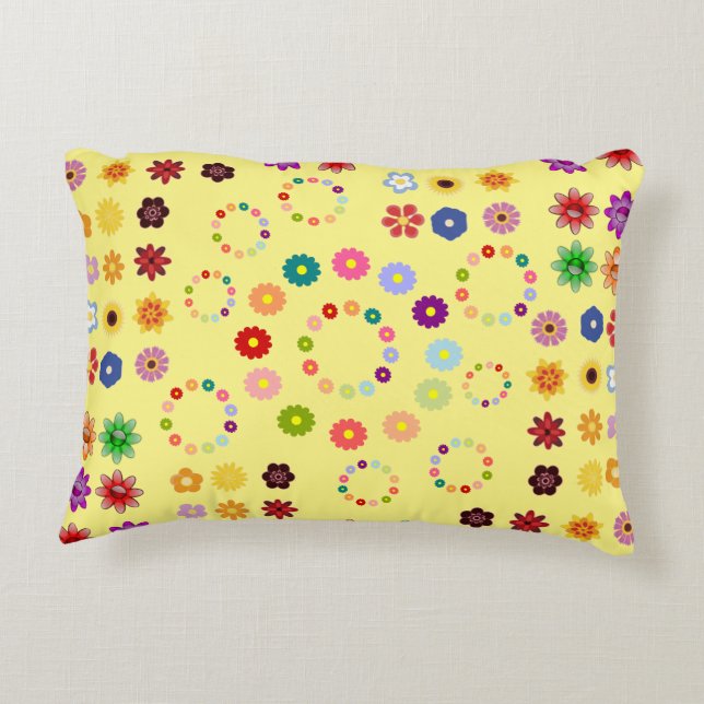 Almofada Decorativa Muitas Flores (Verso)