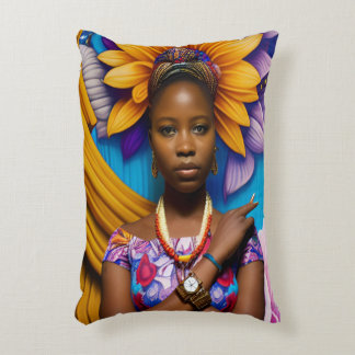 Almofada Decorativa Mulher africana linda com um relógio