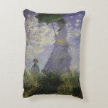 Almofada Decorativa Mulher com Parasol por Claude Monet, Vintage Art<br><div class="desc">O Stroll, Camille Monet e o Seu Filho Jean (Mulher com Parasol) (1875), de Claude Monet, é uma pintura de retrato impressionista de família de artes plásticas. Uma mãe caminhando com seu filho num campo ou num campo de primavera. Ela está segurando um guarda-chuva solar e vestindo um belo vestido...</div>