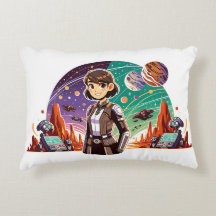 Mulher de uniforme espacial