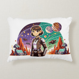 Almofada Decorativa Mulher de uniforme espacial