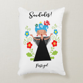 Almofada Decorativa Mulher fada cantora de caravela portuguesa