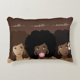 Almofada Decorativa Mulher Negra - Irmãs, Primos, Amigos