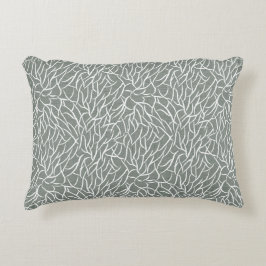 Almofada Decorativa Musgo verde sage boho galhos de coral nus