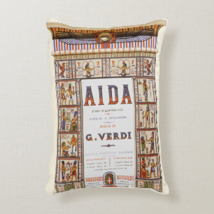 Almofada Decorativa Música de Ópera Vintage, Aida Egípcia por Verdi