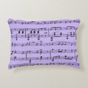 Almofada Decorativa Música em Folha Roxa