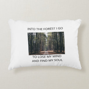 Almofada Decorativa Na Floresta Que Vou, Para Perder Minha Mente Encon