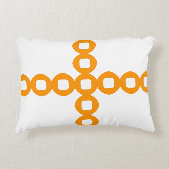 Almofada Decorativa Na moda de cor laranja moderna Design único (Frente)