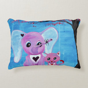 Almofada Decorativa Não Me Esqueça, Lançamento de Arte de Elefante Gat