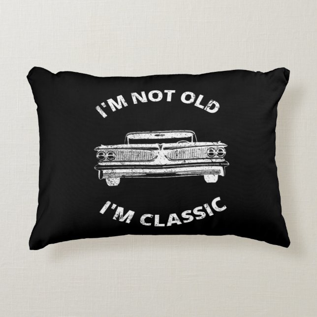 Almofada Decorativa Não sou velho, sou clássico (Frente)