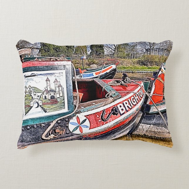 ALMOFADA DECORATIVA NARROWBOATS CANAIS (Frente)