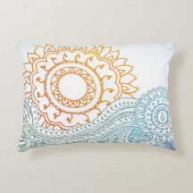 Nascer do sol detalhado do abstrato do henna