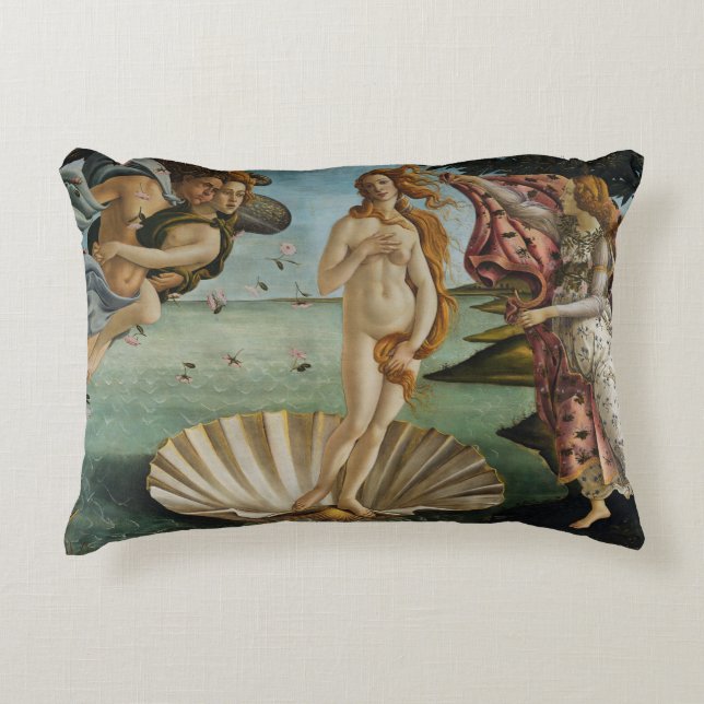 Almofada Decorativa Nascimento de Venus por Sandro Botticelli (Frente)