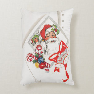 Almofada Decorativa Natal Antigo, Papai Noel com Bengalas de Natal